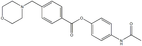 4-(Morpholinomethyl)benzoic acid 4-(acetylamino)phenyl ester Struktur