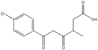 6-(4-Chlorophenyl)-3-methyl-4,6-dioxohexanoic acid Struktur