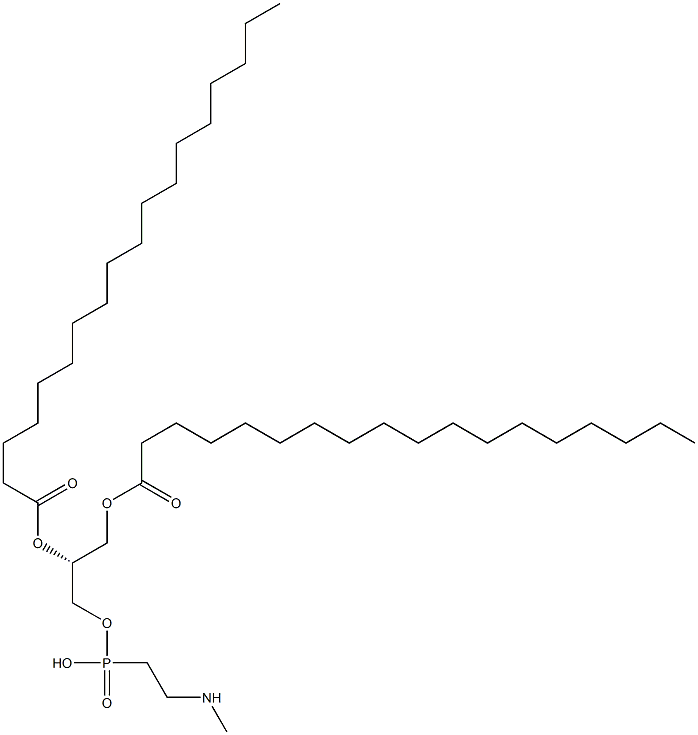 [R,(+)]-1,2,3-Propanetriol 1,2-distearate 3-[[2-(methylamino)ethyl] phosphonate] Struktur