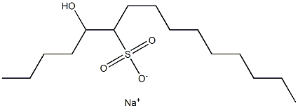 5-Hydroxypentadecane-6-sulfonic acid sodium salt Struktur