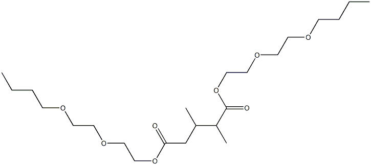 2,3-Dimethylglutaric acid bis[2-(2-butoxyethoxy)ethyl] ester Struktur