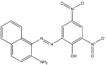 2-[(2-Amino-1-naphtyl)azo]-4,6-dinitrophenol Struktur