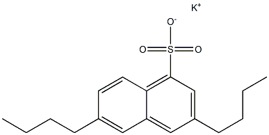 3,6-Dibutyl-1-naphthalenesulfonic acid potassium salt Struktur