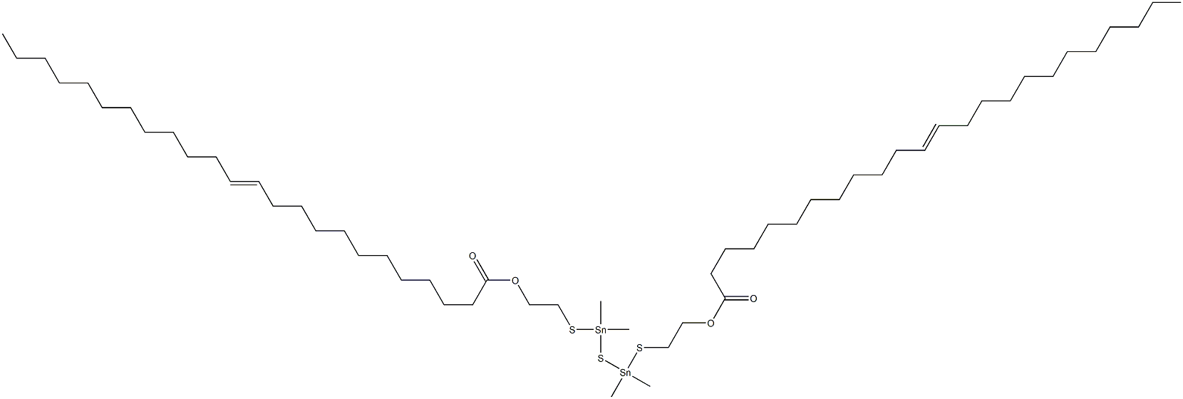 Bis[dimethyl[[2-(11-tricosenylcarbonyloxy)ethyl]thio]stannyl] sulfide Struktur