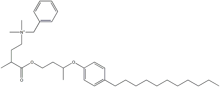 N,N-Dimethyl-N-benzyl-N-[3-[[3-(4-undecylphenyloxy)butyl]oxycarbonyl]butyl]aminium Struktur