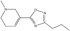 3-Propyl-5-[(1,2,5,6-tetrahydro-1-methylpyridin)-3-yl]-1,2,4-oxadiazole Struktur