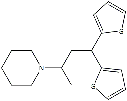 1,1-Bis(2-thienyl)-3-piperidinobutane Struktur