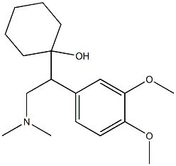 1-[1-(3,4-Dimethoxyphenyl)-2-dimethylaminoethyl]cyclohexanol Struktur