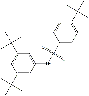 N-(3,5-Di-tert-butylphenyl)-N-(4-tert-butylphenylsulfonyl)aminyl radical Struktur