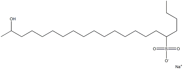 20-Hydroxyhenicosane-5-sulfonic acid sodium salt Struktur