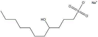 4-Hydroxyundecane-1-sulfonic acid sodium salt Struktur