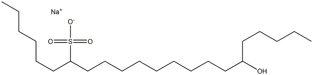 17-Hydroxydocosane-7-sulfonic acid sodium salt Struktur