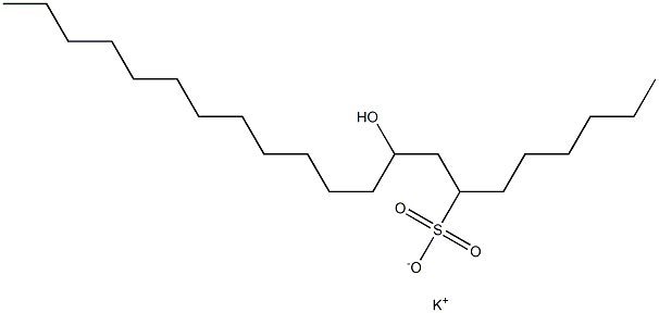 9-Hydroxyhenicosane-7-sulfonic acid potassium salt Struktur