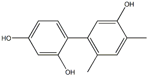 4',6'-Dimethyl-1,1'-biphenyl-2,3',4-triol Struktur