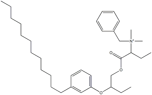 N,N-Dimethyl-N-benzyl-N-[1-[[2-(3-dodecylphenyloxy)butyl]oxycarbonyl]propyl]aminium Struktur