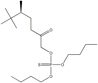 Thiophosphoric acid O,O-dibutyl S-(5-tert-butyl-2-oxohexyl) ester Struktur