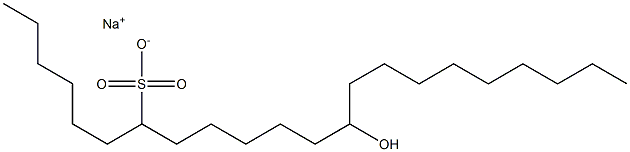 13-Hydroxydocosane-7-sulfonic acid sodium salt Struktur