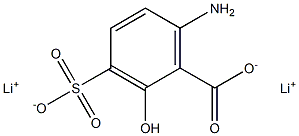 6-Amino-3-sulfosalicylic acid dilithium salt Struktur