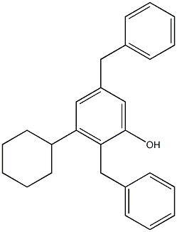 2,5-Dibenzyl-3-cyclohexylphenol Struktur