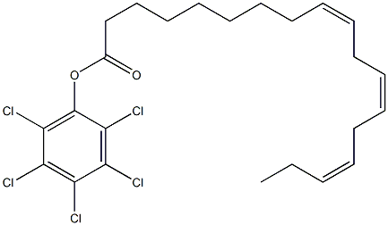 (9Z,12Z,15Z)-9,12,15-Octadecatrienoic acid 2,3,4,5,6-pentachlorophenyl ester Struktur