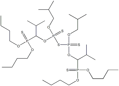 (Dibutoxyphosphinothioyl)(diisobutoxyphosphinothioyl) sulfide Struktur