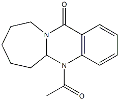 5a,6,7,8,9,10-Hexahydro-5-acetylazepino[2,1-b]quinazolin-12(5H)-one Struktur