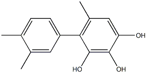 4-(3,4-Dimethylphenyl)-5-methylbenzene-1,2,3-triol Struktur