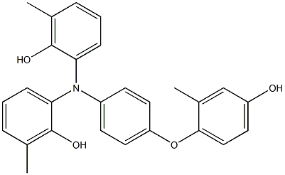 N,N-Bis(2-hydroxy-3-methylphenyl)-4-(4-hydroxy-2-methylphenoxy)benzenamine Struktur