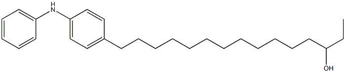 4-(13-Hydroxypentadecyl)phenylphenylamine Struktur