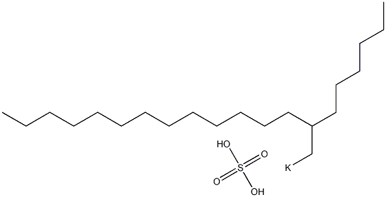 Sulfuric acid 2-hexylpentadecyl=potassium salt Struktur