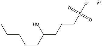 4-Hydroxynonane-1-sulfonic acid potassium salt Struktur