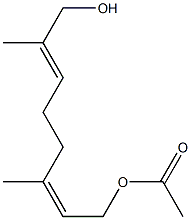 Acetic acid (2Z)-8-hydroxy-3,7-dimethyl-2,6-octadienyl ester Struktur