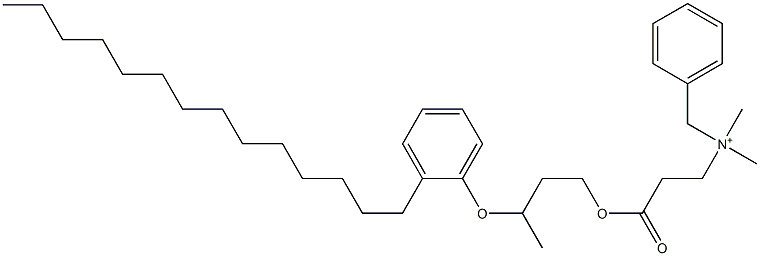 N,N-Dimethyl-N-benzyl-N-[2-[[3-(2-tetradecylphenyloxy)butyl]oxycarbonyl]ethyl]aminium Struktur