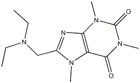 3,7-Dihydro-8-[(diethylamino)methyl]-1,3,7-trimethyl-1H-purine-2,6-dione Struktur