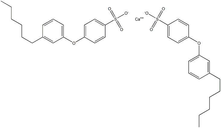 Bis[4-(3-hexylphenoxy)benzenesulfonic acid]calcium salt Struktur