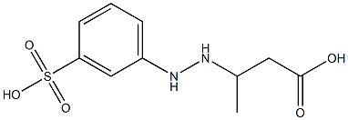 3-[2-(m-Sulfophenyl)hydrazino]butyric acid Struktur