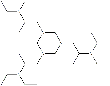 1,3,5-Tris[2-(diethylamino)propyl]hexahydro-1,3,5-triazine Struktur