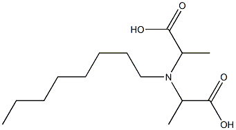 2,2'-(Octylimino)bis(propionic acid) Struktur