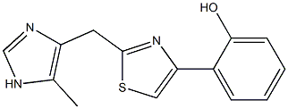 4-(2-Hydroxyphenyl)-2-(5-methyl-1H-imidazol-4-ylmethyl)thiazole Struktur