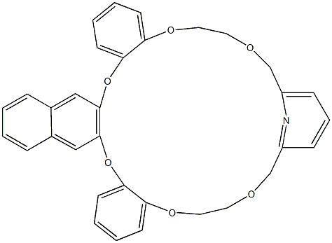 2,6-[[[[Naphthalene-2,3-diylbisoxybis(2,1-phenylene)]bisoxy]bisethylenebisoxy]bismethylene]pyridine Struktur