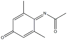 3,5-Dimethyl-4-(acetylimino)-2,5-cyclohexadien-1-one Struktur