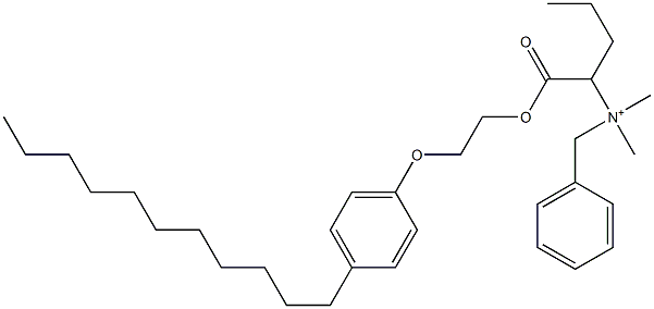 N,N-Dimethyl-N-benzyl-N-[1-[[2-(4-undecylphenyloxy)ethyl]oxycarbonyl]butyl]aminium Struktur