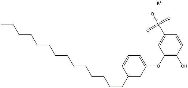 6-Hydroxy-3'-tetradecyl[oxybisbenzene]-3-sulfonic acid potassium salt Struktur