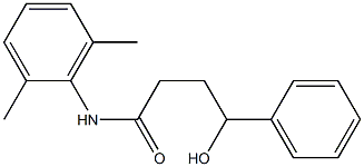 4-Hydroxy-4-phenyl-N-(2,6-dimethylphenyl)butyramide Struktur