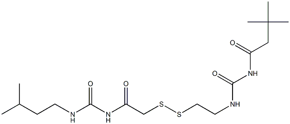 1-(3,3-Dimethylbutyryl)-3-[2-[[(3-isopentylureido)carbonylmethyl]dithio]ethyl]urea Struktur