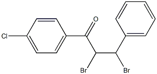 1-(4-Chlorophenyl)-2,3-dibromo-3-phenyl-1-propanone Struktur