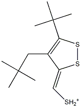 [5-(1,1-Dimethylethyl)-4-(2,2-dimethylpropyl)-3H-1,2-dithiol-3-ylidene]methanesulfonium Struktur