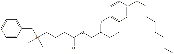 N,N-Dimethyl-N-benzyl-N-[3-[[2-(4-octylphenyloxy)butyl]oxycarbonyl]propyl]aminium Struktur