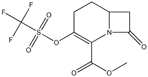 3-[(Trifluoromethyl)sulfonyloxy]-8-oxo-1-azabicyclo[4.2.0]oct-2-ene-2-carboxylic acid methyl ester Struktur