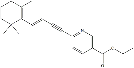 6-[4-(2,6,6-Trimethyl-1-cyclohexenyl)-3-buten-1-ynyl]nicotinic acid ethyl ester Struktur